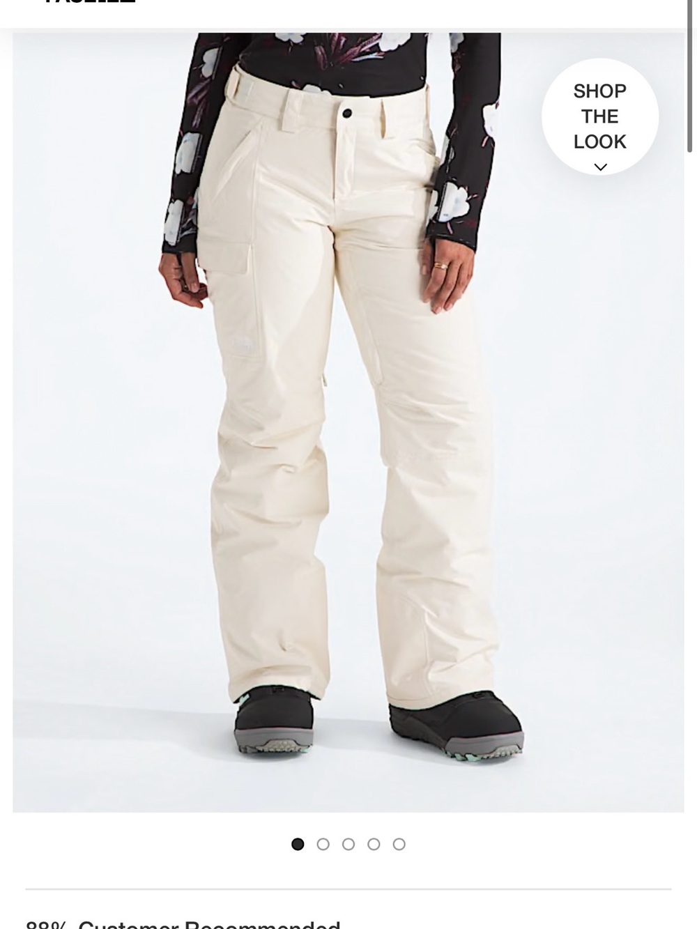 The North Face Off-White/ Cream Ski Pants